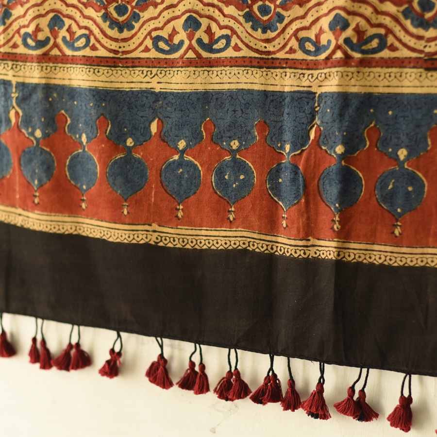 shop Ajrakh Block Printed Pure Cotton Dupatta 51