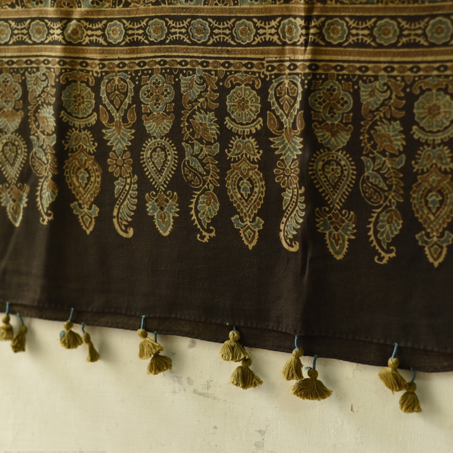 shop Ajrakh Block Printed Pure Cotton Dupatta 53