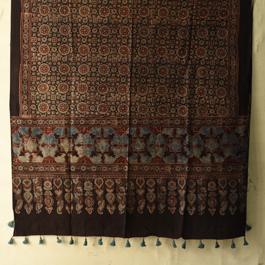 shop Ajrakh Block Printed Pure Cotton Dupatta 54