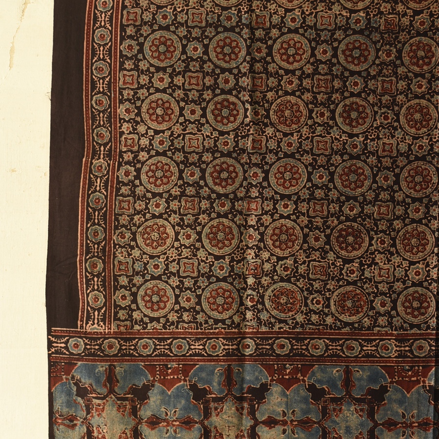 shop Ajrakh Block Printed Pure Cotton Dupatta 54