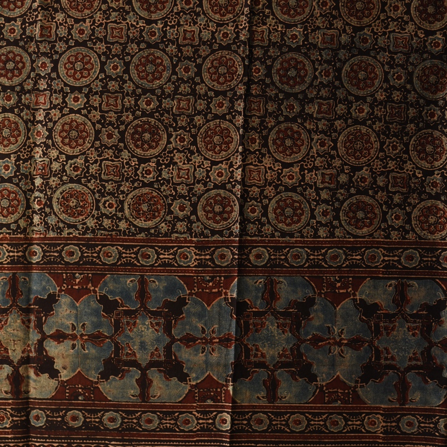 shop Ajrakh Block Printed Pure Cotton Dupatta 54