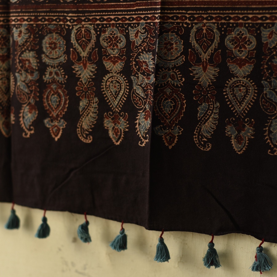 shop Ajrakh Block Printed Pure Cotton Dupatta 54