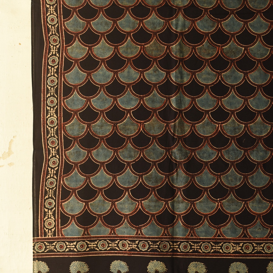 shop Ajrakh Block Printed Pure Cotton Dupatta 55