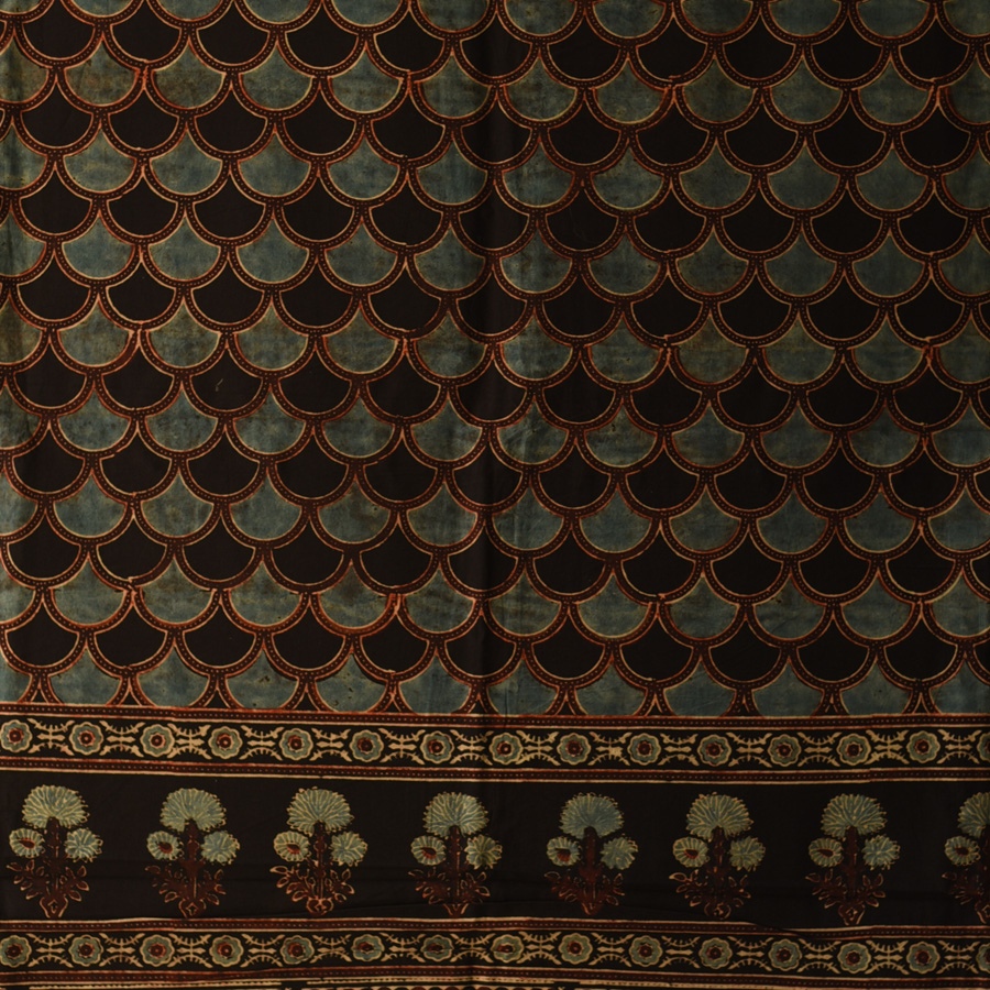 shop Ajrakh Block Printed Pure Cotton Dupatta 55