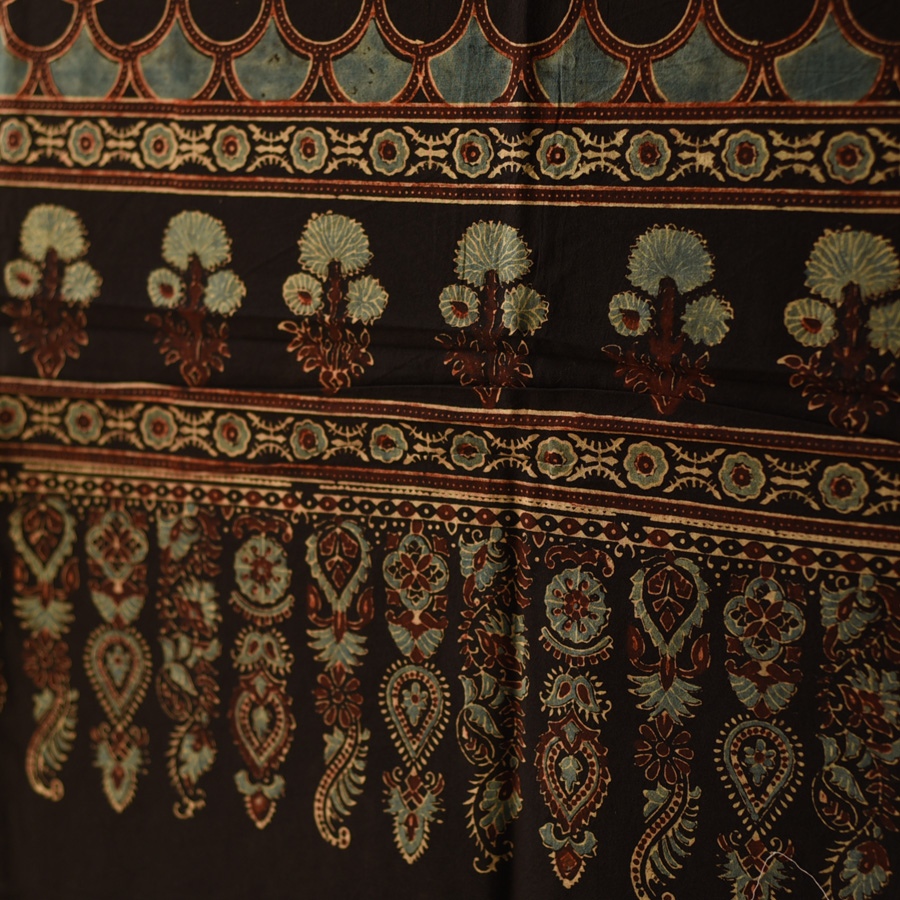 shop Ajrakh Block Printed Pure Cotton Dupatta 55