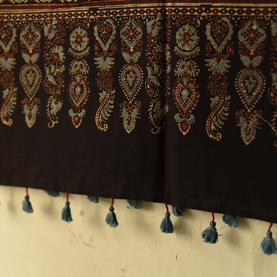 shop Ajrakh Block Printed Pure Cotton Dupatta 55
