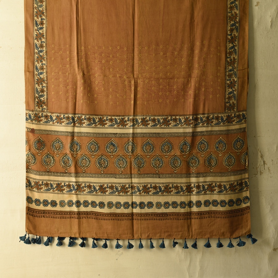 shop Ajrakh Block Printed Pure Cotton Dupatta 57