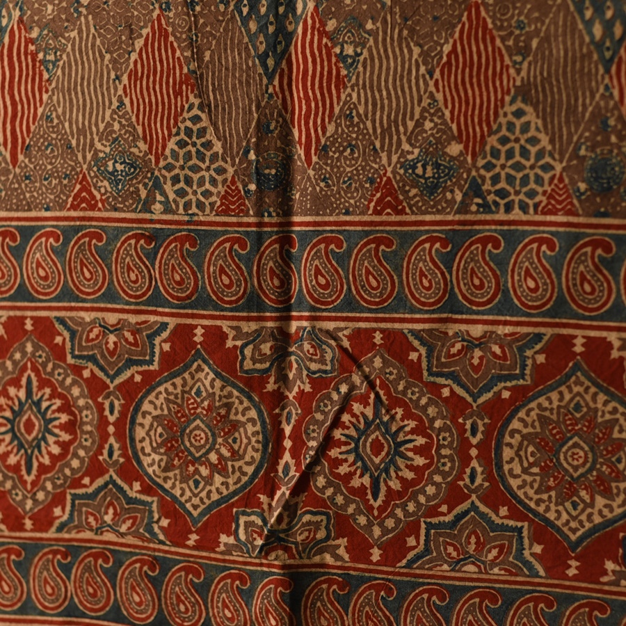 shop Ajrakh Block Printed Pure Cotton Dupatta 58