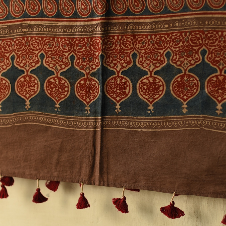 shop Ajrakh Block Printed Pure Cotton Dupatta 58