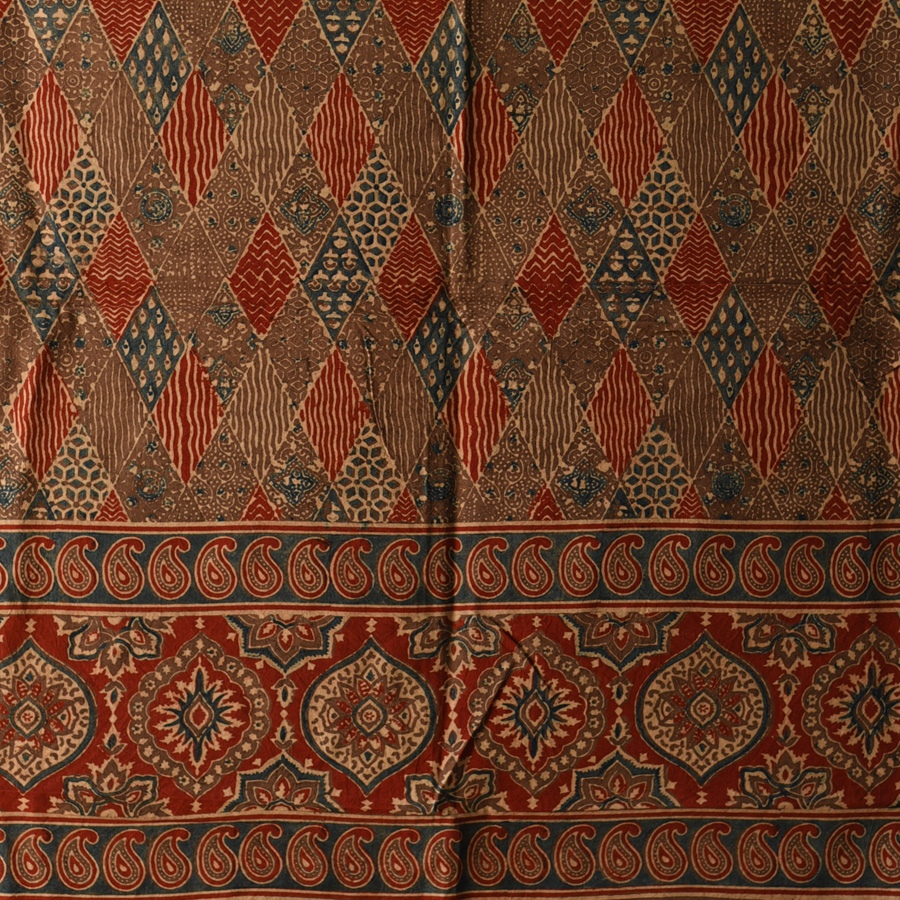 shop Ajrakh Block Printed Pure Cotton Dupatta 58