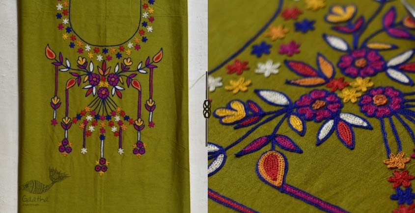 Buy Exotic India Womens Cotton Phantom Kurti from Kutch with Rabari Hand Embroidery and Mirrors  Black Free Size at Amazonin