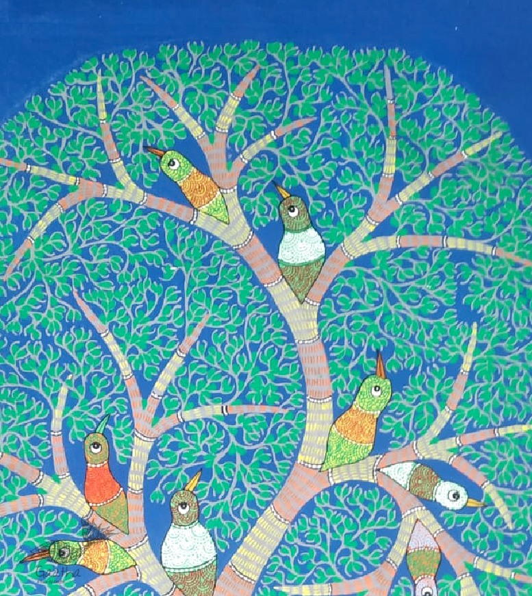 Gond Painting - indian art  Tree Of Life