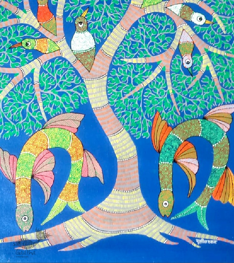 Gond Painting - indian art  Tree Of Life