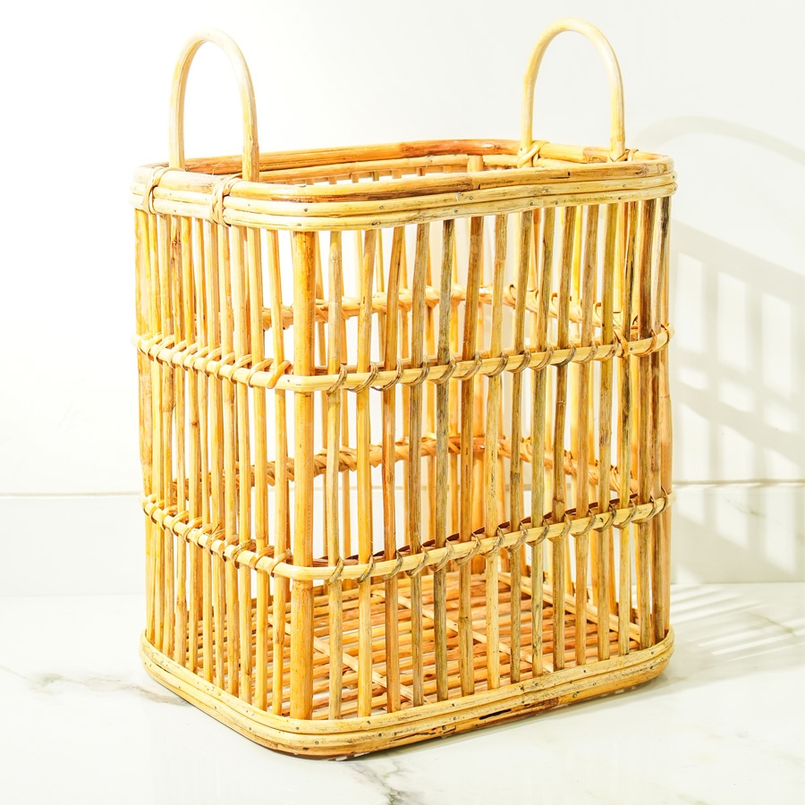 shop Rattan Rectangular Laundry Basket