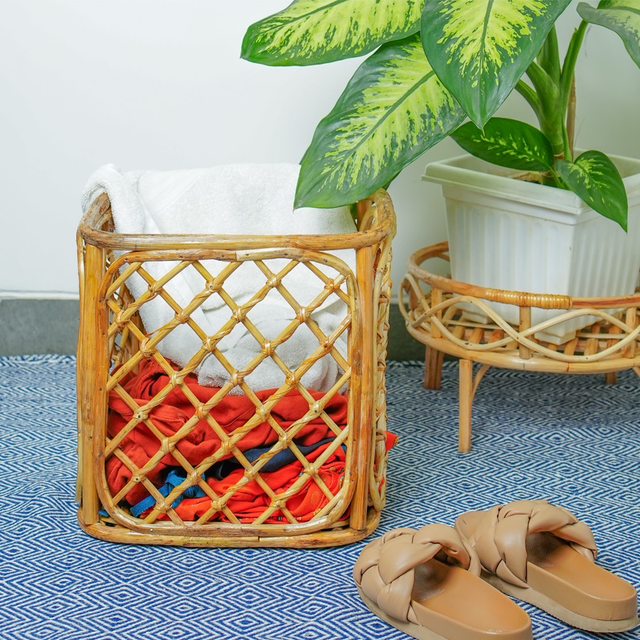 shop Woven Rattan Laundry Basket