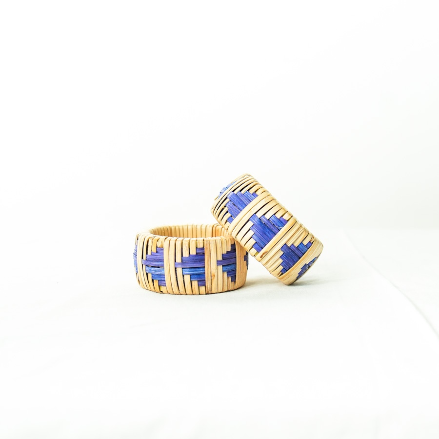 shop  Rattan Indigo Napkin Ring (Set of 2)