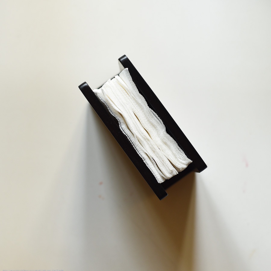 Flower inlay wooden Napkin Holder