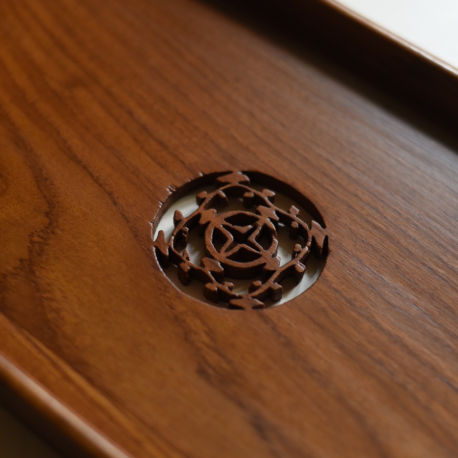 buy Wooden Serving Tray - Round Cut