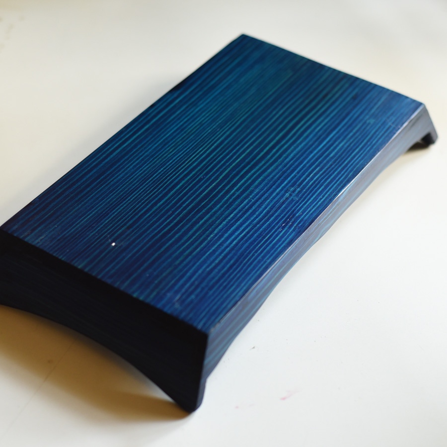 buy Wooden Serving Tray - Teal Blue