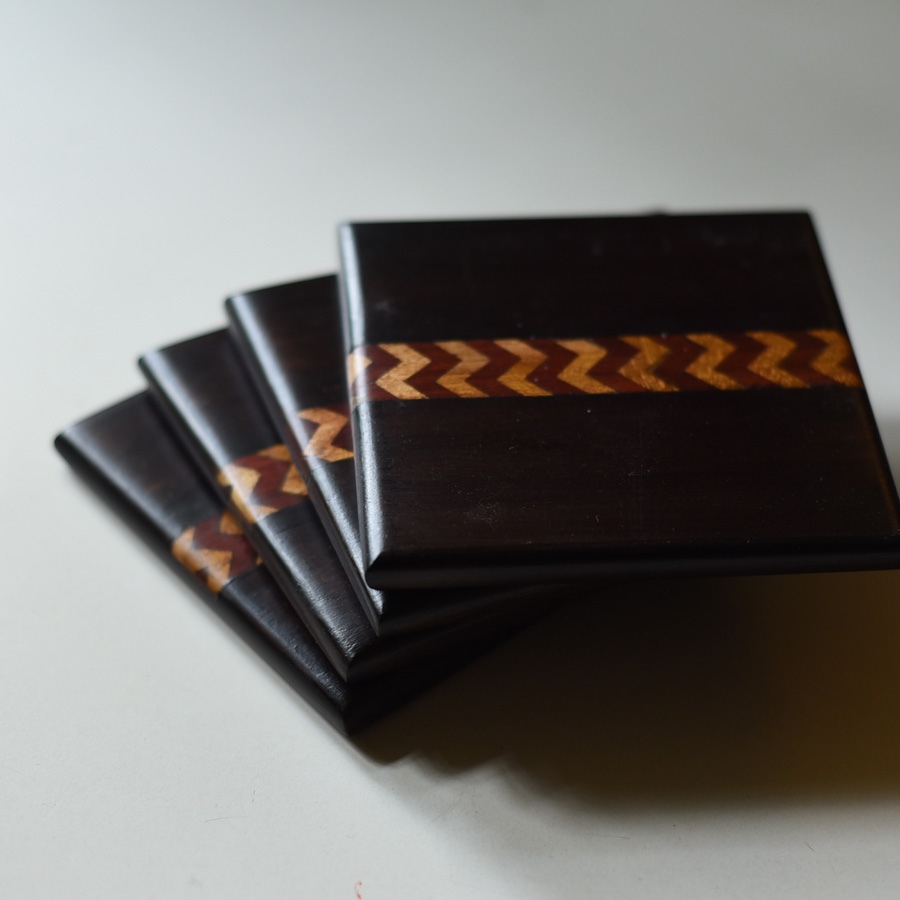 buy Wooden Coaster (Set of Four) - Zig Zag 