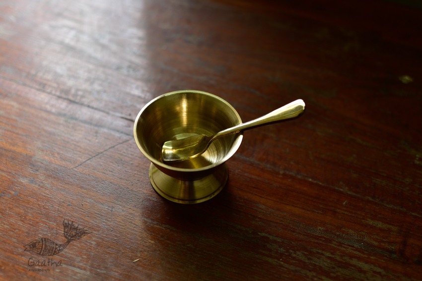 Shop online kansa ice cream bowl with Spoon
