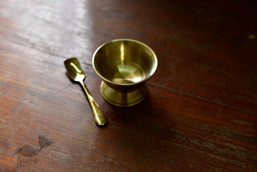 Shop online kansa ice cream bowl with Spoon