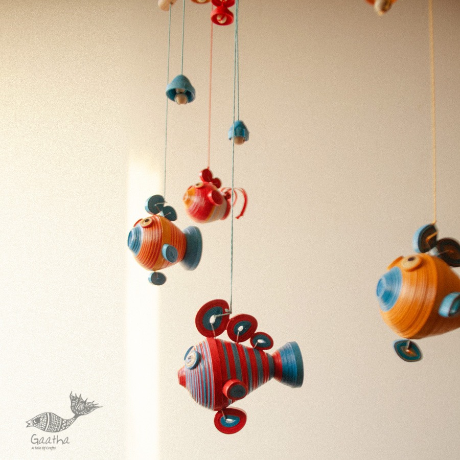 shop Handmade Paper Quilling Hanging - Budbud Buddies | Three Tier