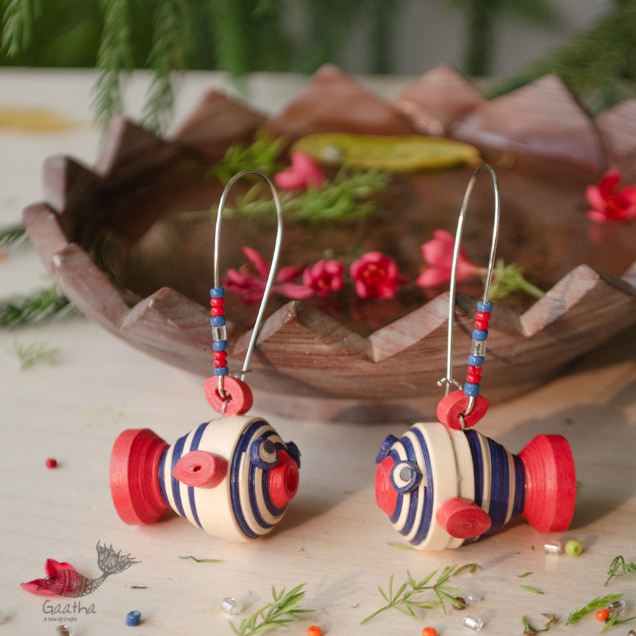 shop Handmade Paper Quilling - Earring - Gola