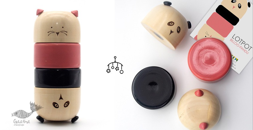 shop Handmade Toy - Wooden Lotpot Billoo + Pandu