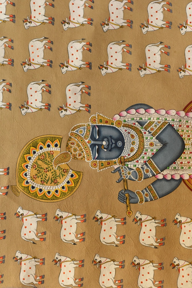 buy Traditional Pichwai Paintings | Shrinath ji with cow 