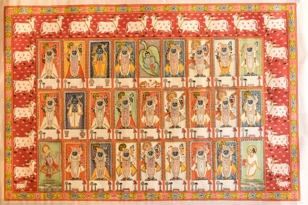 Paintings of Nathdwara  - Different Swarup of Shrinath ji 