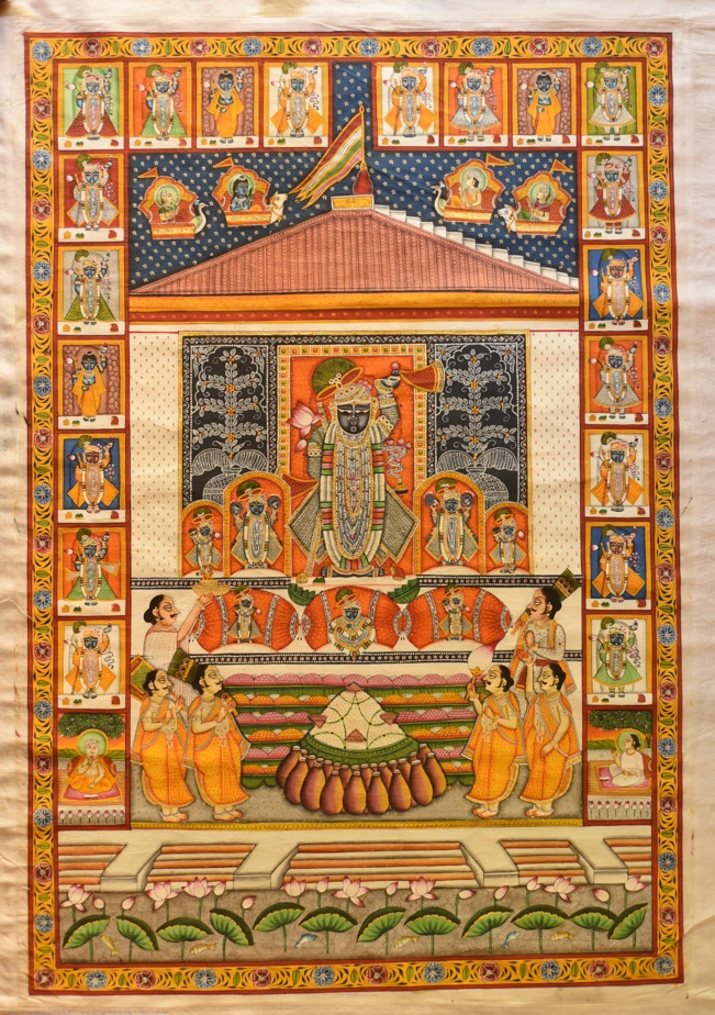 buy Traditional Pichwai Paintings  Annakut Darshan Painting 