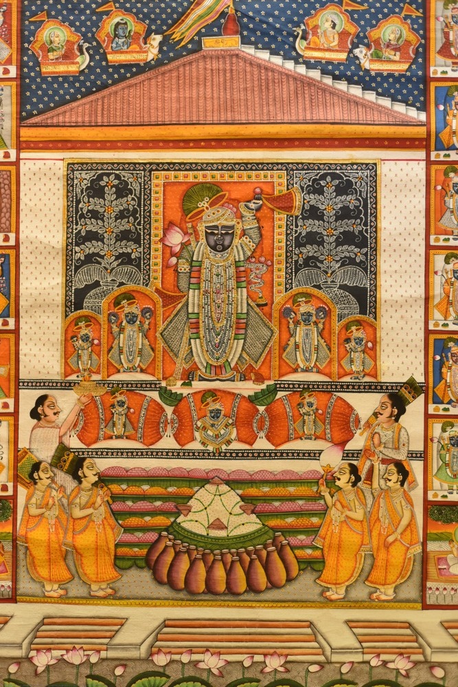 buy Traditional Pichwai Paintings  Annakut Darshan Painting 