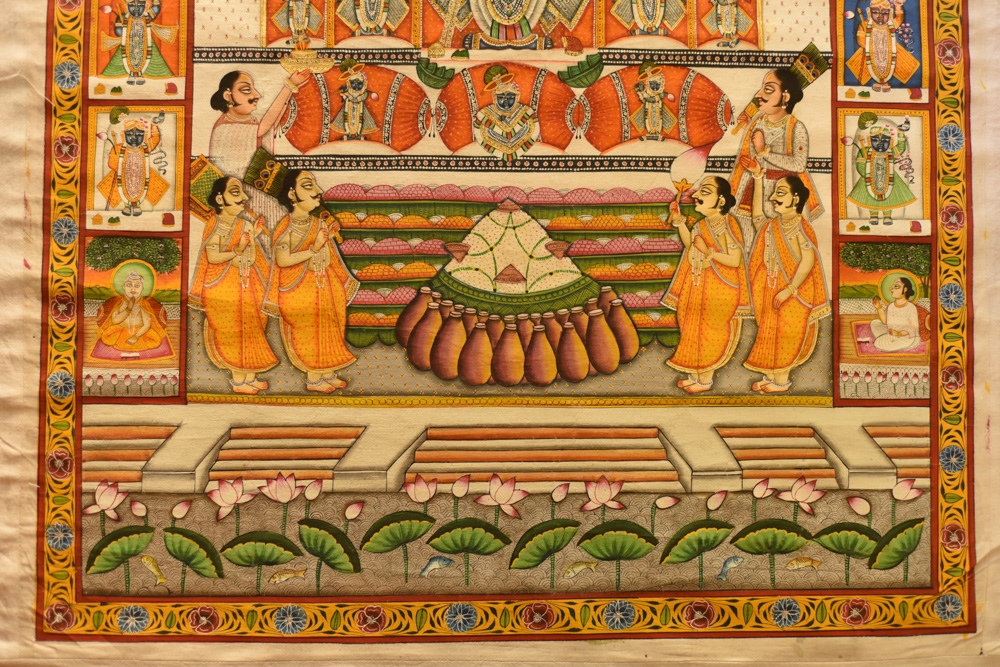 buy Traditional Pichwai Paintings  Annakut Darshan Painting 
