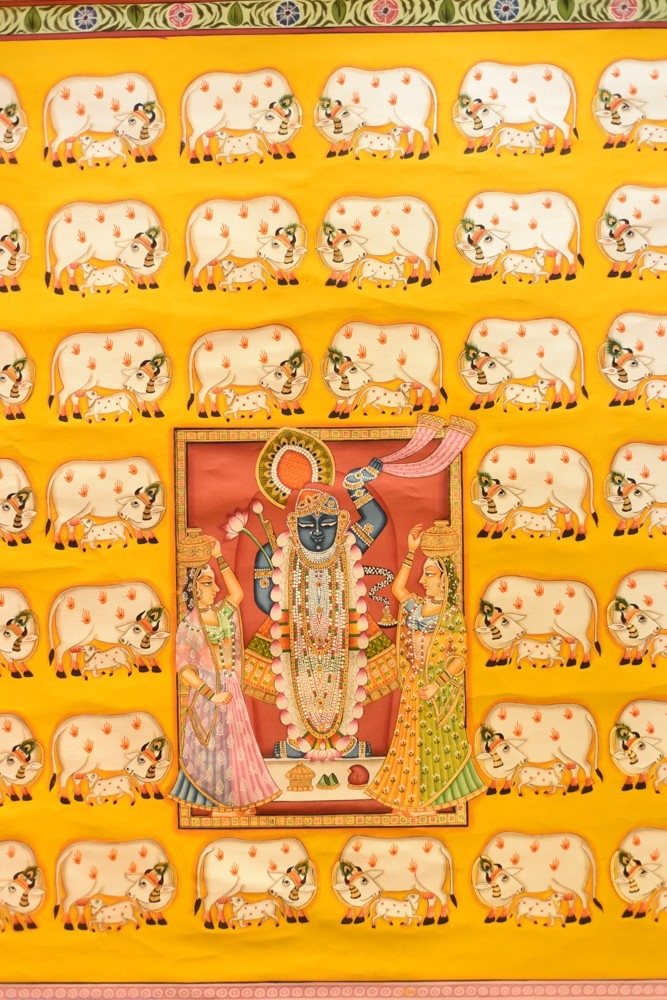 shop Pichwai Paintings of Shrinath ji  With Cows & Calf