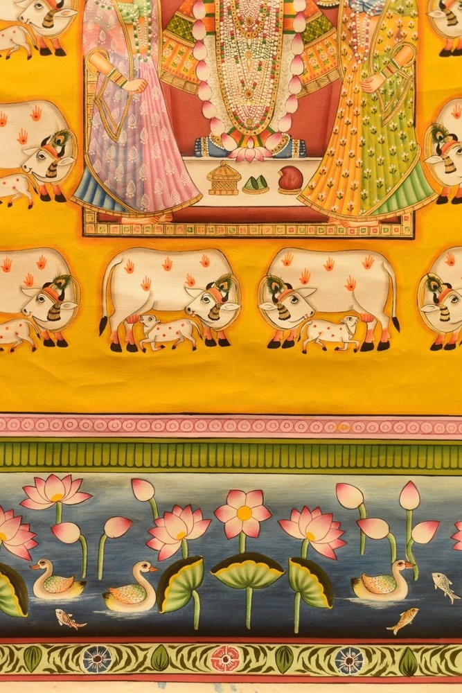 shop Pichwai Paintings of Shrinath ji  With Cows & Calf