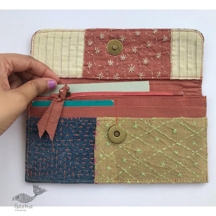 shop Sashiko Embroidered Wallet
