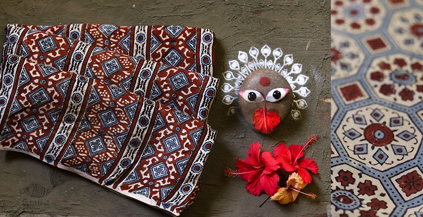 Ajrakh sarees - Ajrakh hand block printed modal silk saree | Facebook
