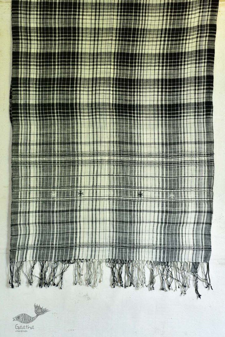 handwoven kala cotton bhujodi Stole