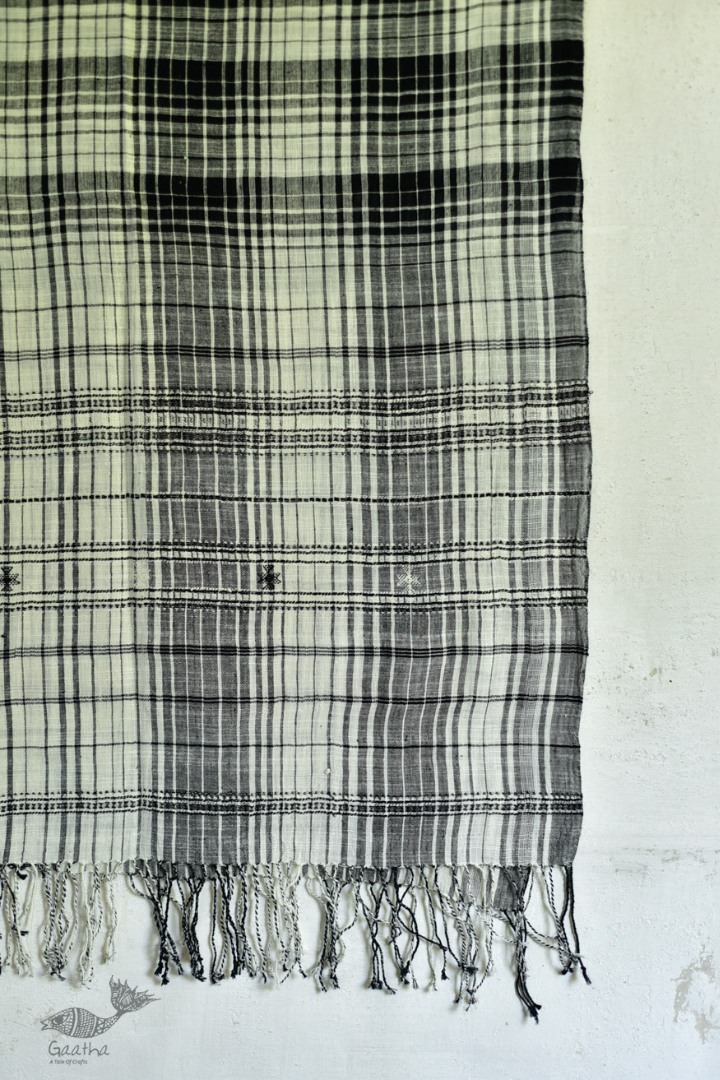 handwoven kala cotton bhujodi Stole