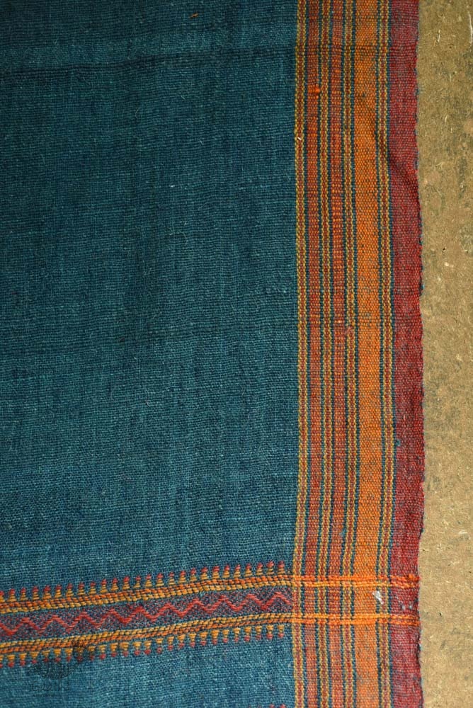 shop Bhujodi Handwoven Raw Woolen blue Shawl