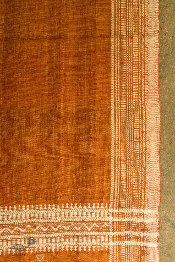 shop handspun kutchi raw woolen unisex shawl brown