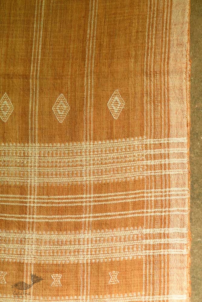 shop handspun kutchi raw woolen unisex Brown shawl