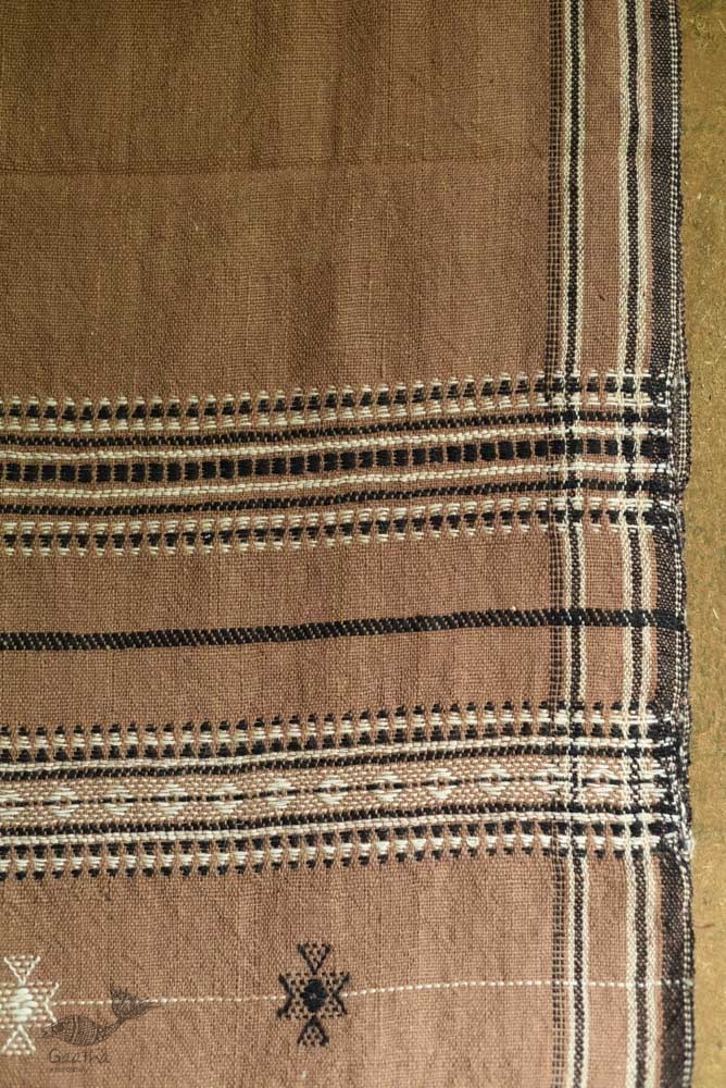 shop Bhujodi Handwoven Raw Woolen Shawl - Almond Brown