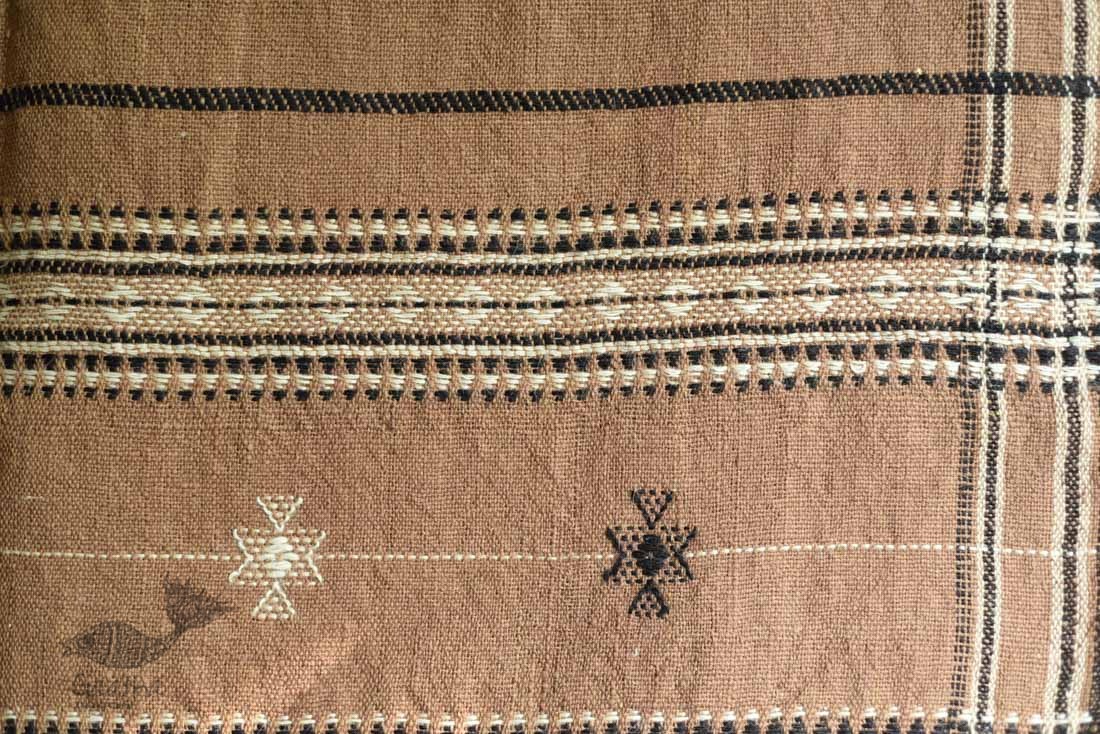 shop Bhujodi Handwoven Raw Woolen Shawl - Almond Brown