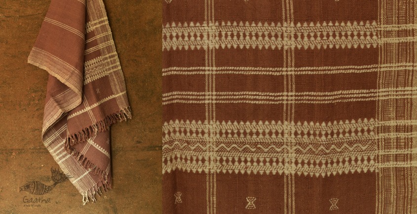 Online Kutchi Bhujodi handwoven Raw Woolen Shawl