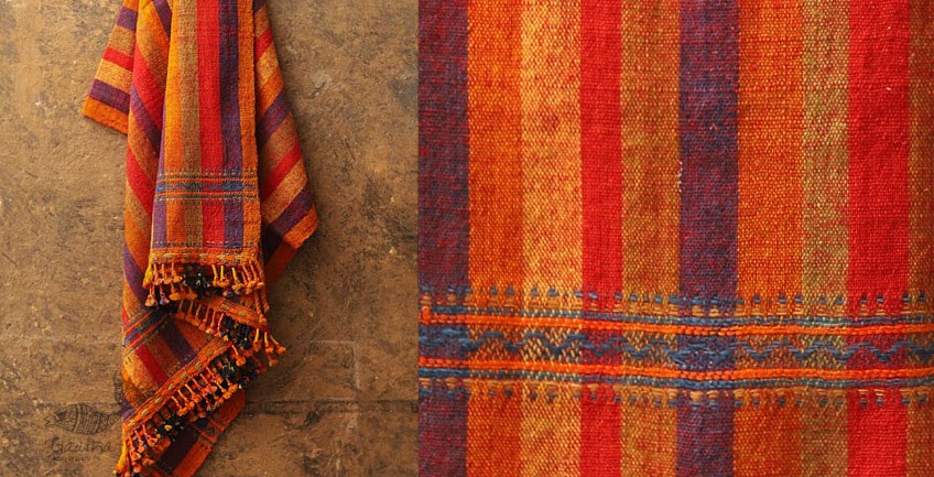 Salt Deserts of Kutch ❅ Hand spun ❅ Raw woolen Shawl ❅ T