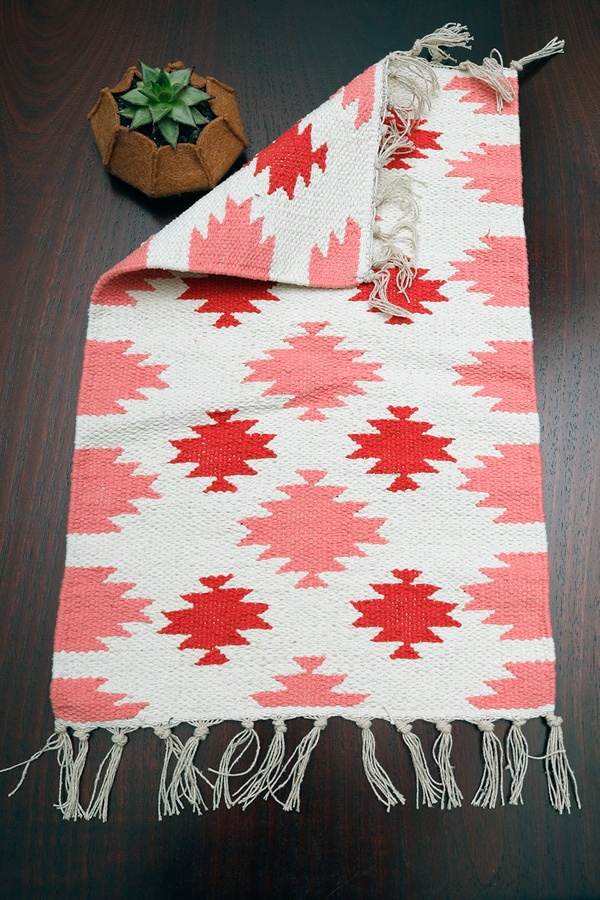 Handwoven Dhurrie - Cotton table mat and runner
