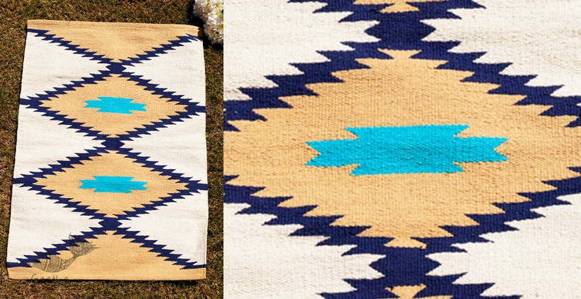 Handwoven Cotton Mat / Aasan - Wave 