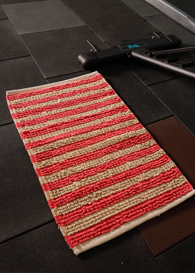 Handwoven Cotton Mat / Aasan - Chunky Ring Mat 